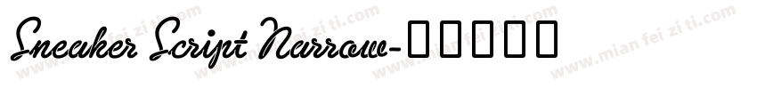 Sneaker Script Narrow字体转换